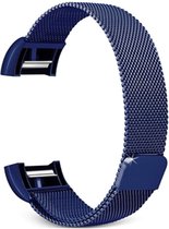 Milanees bandje - geschikt voor Fitbit Charge 2 - maat S/M - donkerblauw
