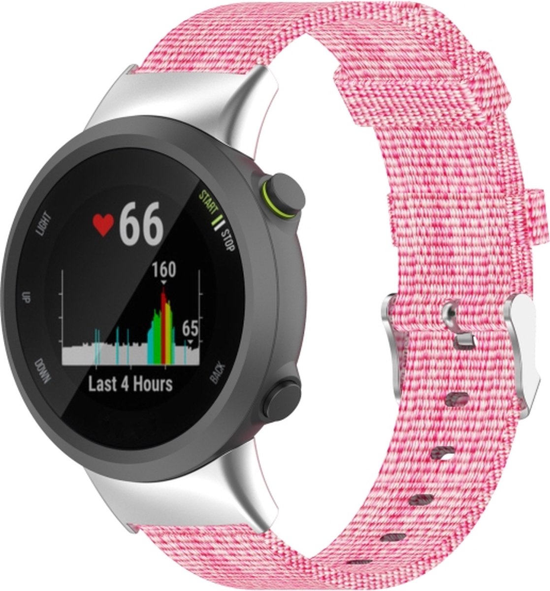 Nylon bandje - geschikt voor Garmin Forerunner 30 / 35 - roze