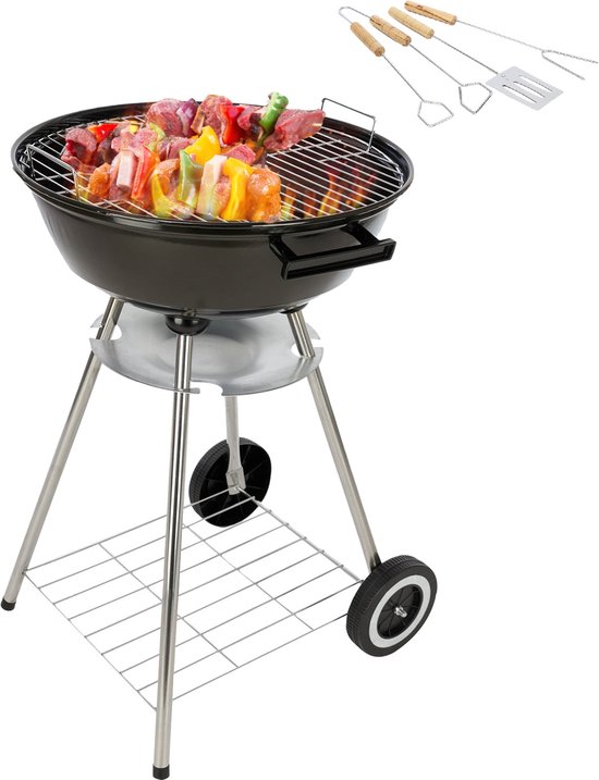 MaxxGarden Houtskoolbarbecue - Kogelbarbecue 45 x 85 centimeter - Ronde Barbecue – incl accessoires - Metaal