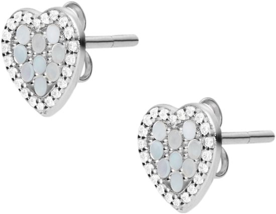 fossil oorbellen zilver