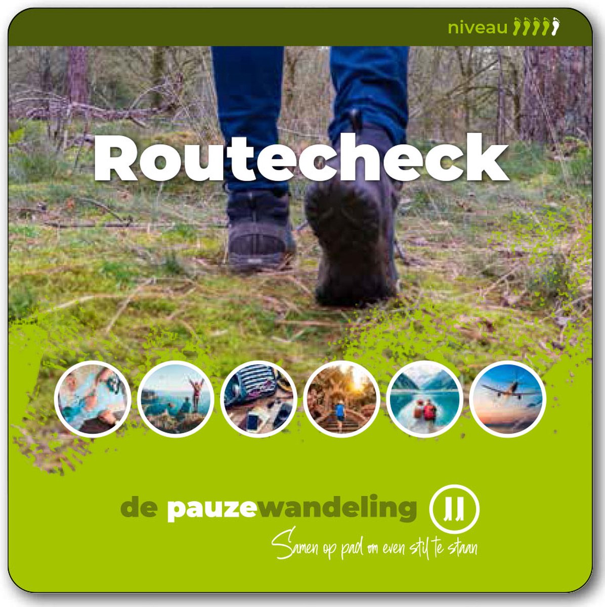 De pauzewandeling thema Routecheck - coaching - wandelcoaching - kaartspel voor buiten - gesprekskaarten - team - cadeau - training - coachkaarten - teamuitje - supervisie - kerstpakket - kerstcadeau - origineel - vitaliteit - teambuilding