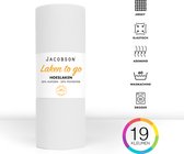 Jacobson - Hoeslaken To Go - 180x200cm - Jersey Katoen - tot 25cm matrasdikte - Wit