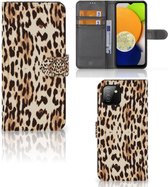 Book Cover Geschikt voor Samsung Galaxy A03 Smartphone Hoesje Leopard