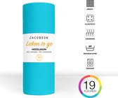 Jacobson - Hoeslaken - 140x200cm - Jersey Katoen - tot 25cm matrasdikte - Turquoise