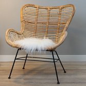 WOOOL® Schapenvacht Chairpad - IJslands Wit (38x38cm) VIERKANT - Stoelkussen - 100% Echt - Eenzijdig