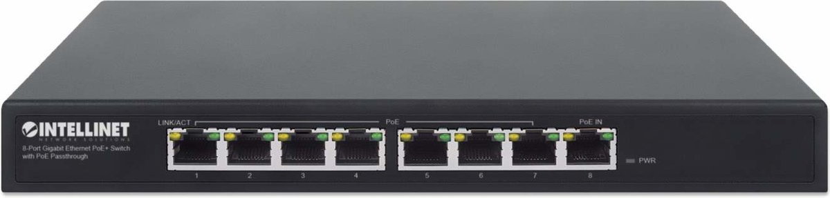 Intellinet 561679 netwerk-switch Gigabit Ethernet (10/100/1000) Power over Ethernet (PoE) Zwart