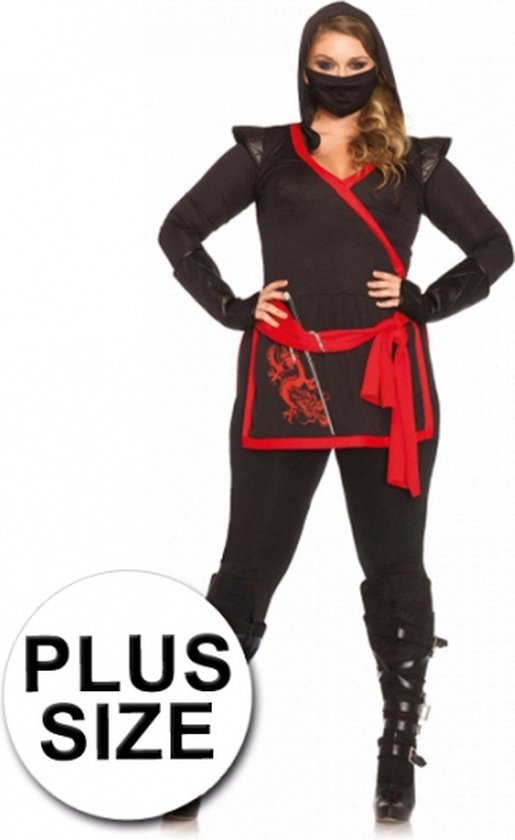 Ninja kostuum voor dames grote maten 3xl/4xl | bol.com