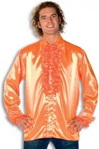 Rouche overhemd voor heren oranje 48 (s)