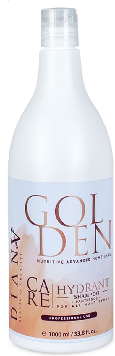 Golden HaarBotox Care 1000ml Shampoo - zonder parabenen, sulfaten en siliconen, met Kokosboter en Panthenol, Voor Optimale Hydratatie en Anti-Frizz, Geschikt voor Alle Haartypes