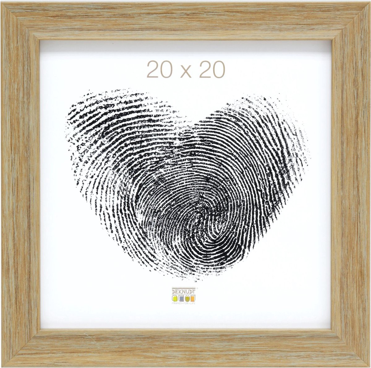 Deknudt Frames fotolijst S43WF9 - naturel - houtstructuur - foto 20x20