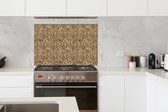 Spatscherm Keuken - Kookplaat Achterwand - Spatwand Fornuis - 100x65 cm - Graniet print - Patroon - Structuur - Aluminium - Wanddecoratie - Muurbeschermer - Hittebestendig