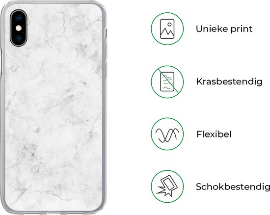 Coque iPhone Xs - Marbre - Motifs - Luxe - Étui de téléphone en Siliconen