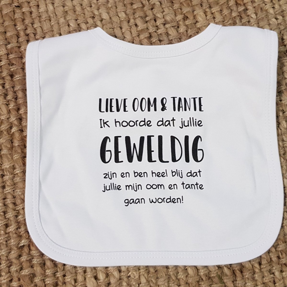 Goedkoopste Set van 2 Baby slabbetje cadeau tekst zwangerschap aankondiging hoera jullie worden oom en tante | Geboorte Cadeau / Kraamcadeau zwangerschapsaankondiging bekendmaken bekendmaking zus
