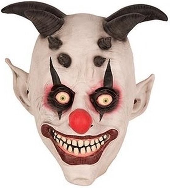 Clown masker met hoorns
