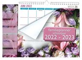 Family planner- Familie planner schooljaar - 2022-2023 - 1 juli 2022 t/m 6 augustus 2023 - 6 Personen - Bloemen- 34 x 24,5 cm