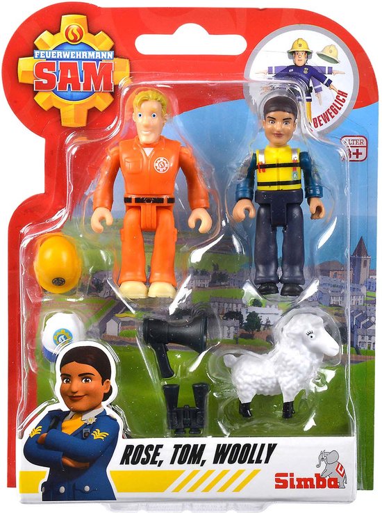 Brandweerman Sam Speelfiguren - Rose, Tom en Woolly