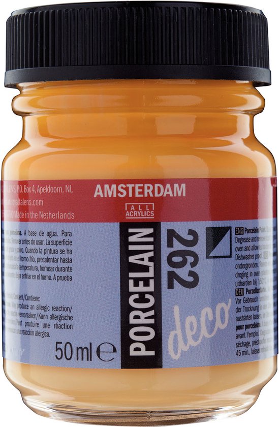 Tot ziens Bekwaamheid sensatie Amsterdam Porselein verf Fles 50ml Goudgeel Dekkend 262 | bol.com