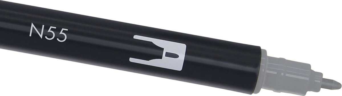 Tombow Brush pen - ABT N55 - Dual Brushpen - Cool gray 7 - Grijs — afbeelding 2