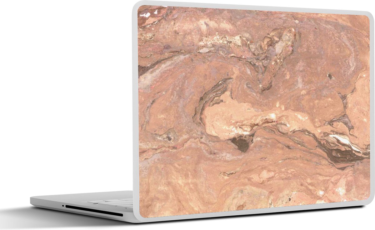 Laptop sticker - 17.3 inch - Graniet print - Kristallen - Rood - 40x30cm - Laptopstickers - Laptop skin - Cover