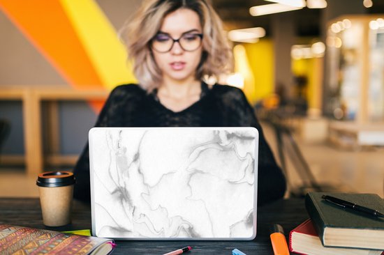 Sticker ordinateur portable - 14 pouces - Marbre - Ligne - Motifs