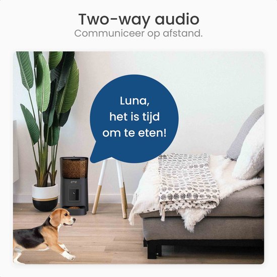 Gologi Automatische voerbak kat - Voerbak - Voerautomaat voor honden & katten - Voerdispenser - Met Full HD camera - Met app - Zwart