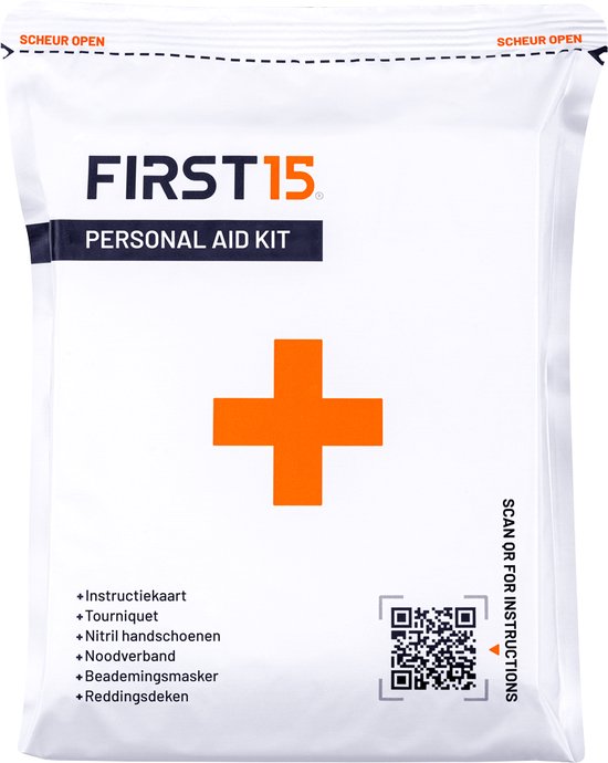 First15 EHBO trauma set inclusief tourniquet Ehbo / Bhv bol