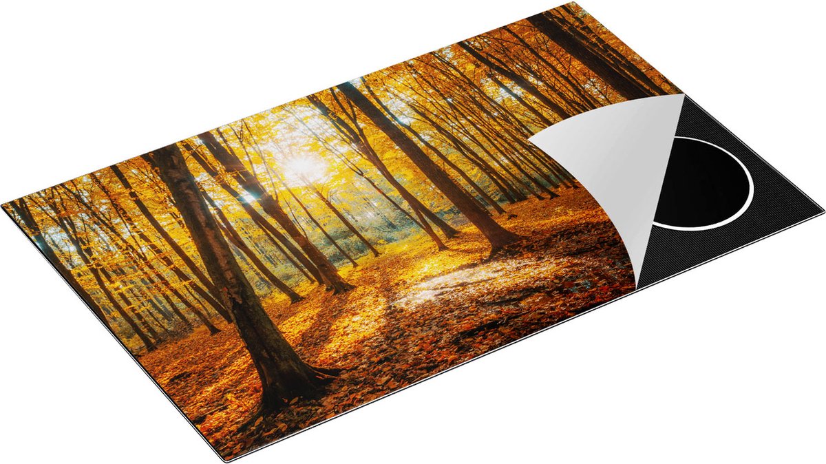 Chefcare Inductie Beschermer Herfst in Bos - 85x52 cm - Afdekplaat Inductie - Kookplaat Beschermer - Inductie Mat