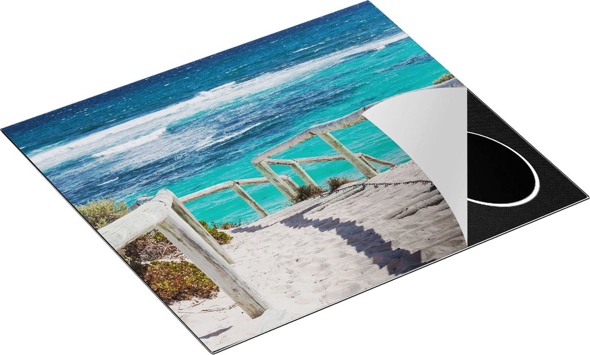 Chefcare Inductie Beschermer Voetpad in Duinen met Ruige Zee - 58,3x51,3 cm - Afdekplaat Inductie - Kookplaat Beschermer - Inductie Mat
