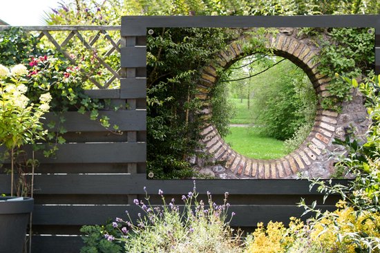 Affiche de jardin - Parc - Nature - Vert - Transparent - 120x80 cm - Jardin - Décoration de jardin- Toile jardin