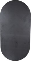 Tafeltop Fishbone Elips- 200x100x4 - Zwart - Eiken