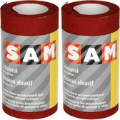 Papier abrasif SAM op rol - grain 100 - 4,5 mx 120 mm - ponçage à sec - 2 pièces