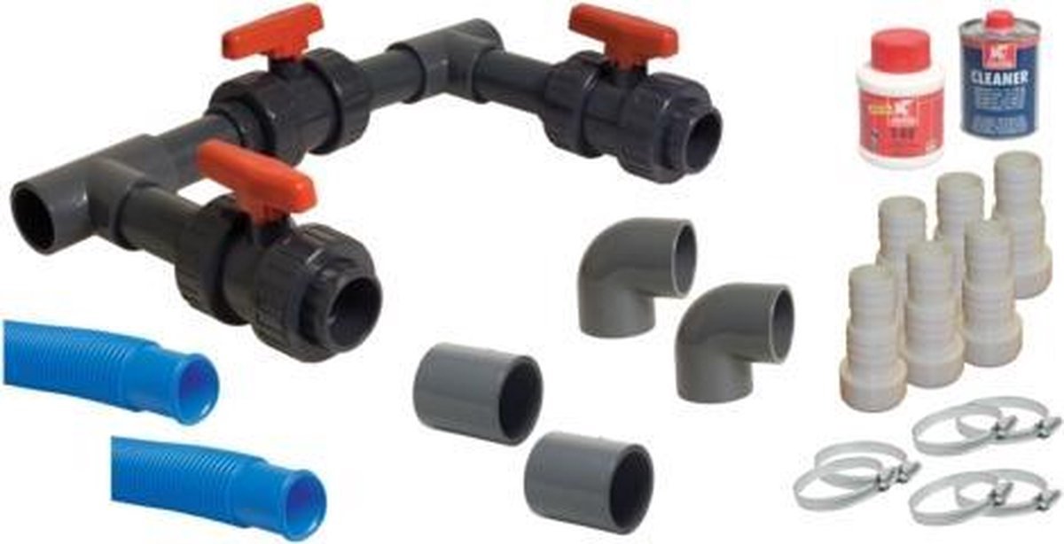 Bypass set zwembad verwarming voor zonneverwarming zwembadverwarming warmtepomp zwembad solar elektrisch