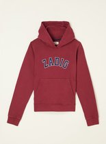Zadig&Voltaire Kids Justin hoodie met logoborduring en steekzakken - Rood - Maat 128