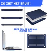 Laptopcover - Geschikt voor MacBook Air 13,3 inch - Case Transparant - Cover Hardcase - A1932/A2179/A2337 (2018-2020) - Kristal Blauw