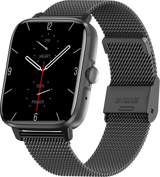 Smartwatch - Zwart - Smartwatch Homme & Femme - Écran tactile HD - Montre -  Podomètre