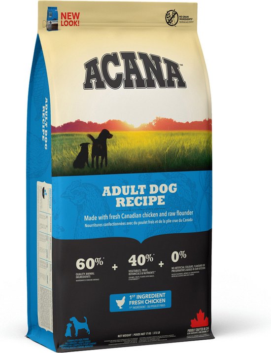 Acana Heritage Adult Dog Kip&Kalkoen - Hondenvoer - 17 kg