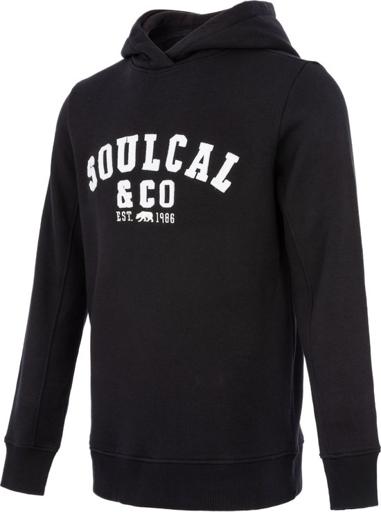 SoulCal - Sweater met Capuchon - Hoodie - groot logo - Zwart - XXL