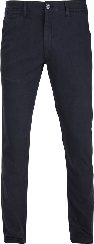 Suitable - Chino Oakville Dessin Navy - Slim-fit - Chino Heren