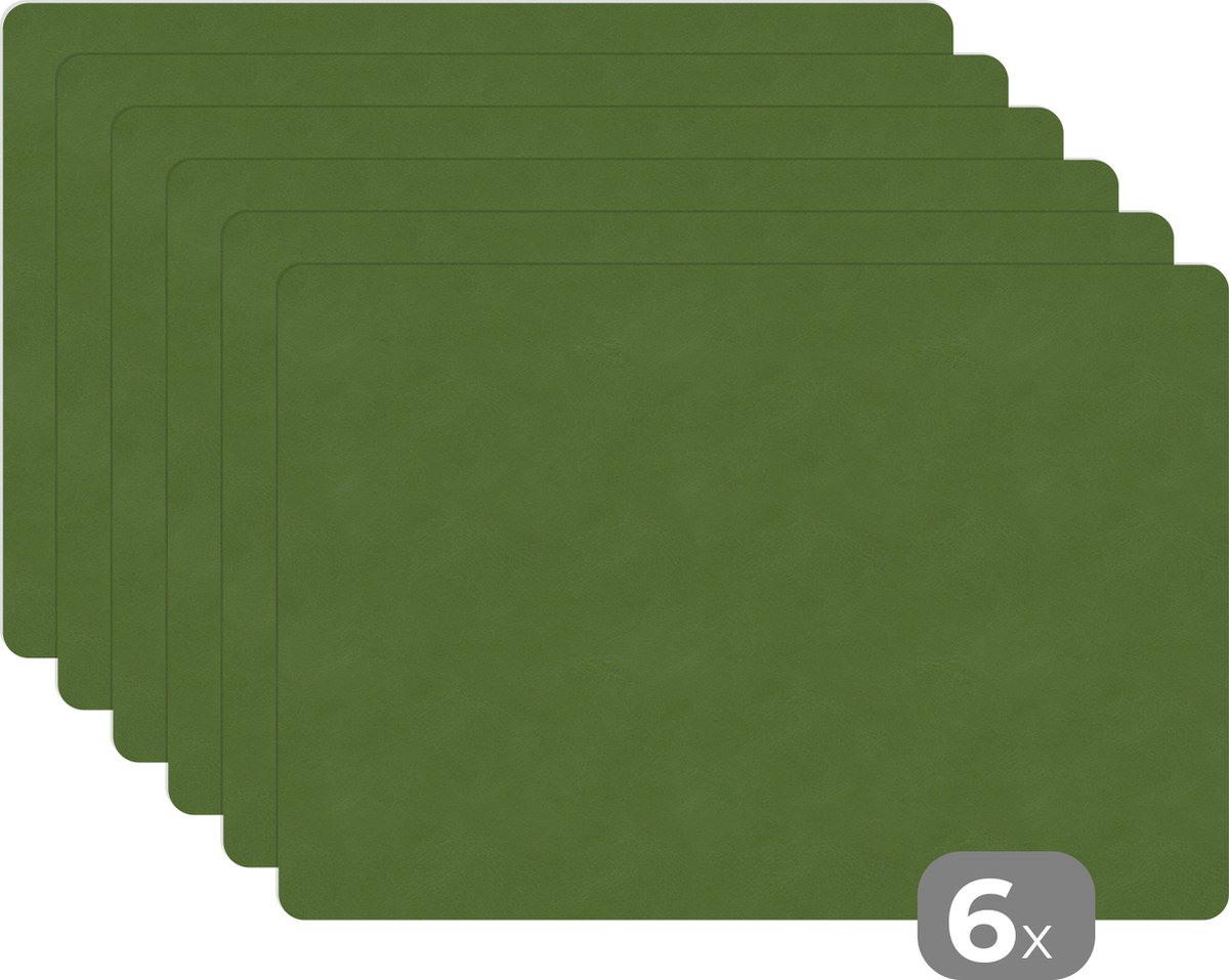 Placemats Groen Leer Keuken Placemat Tafel 45x30 cm 6