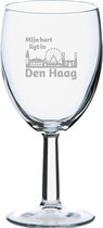 Gegraveerde wijnglas 24,5cl Den Haag