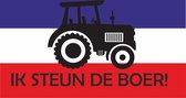 LBM ik steun de boer herbruikbare raamsticker - 30 x 30 cm - rood wit blauw