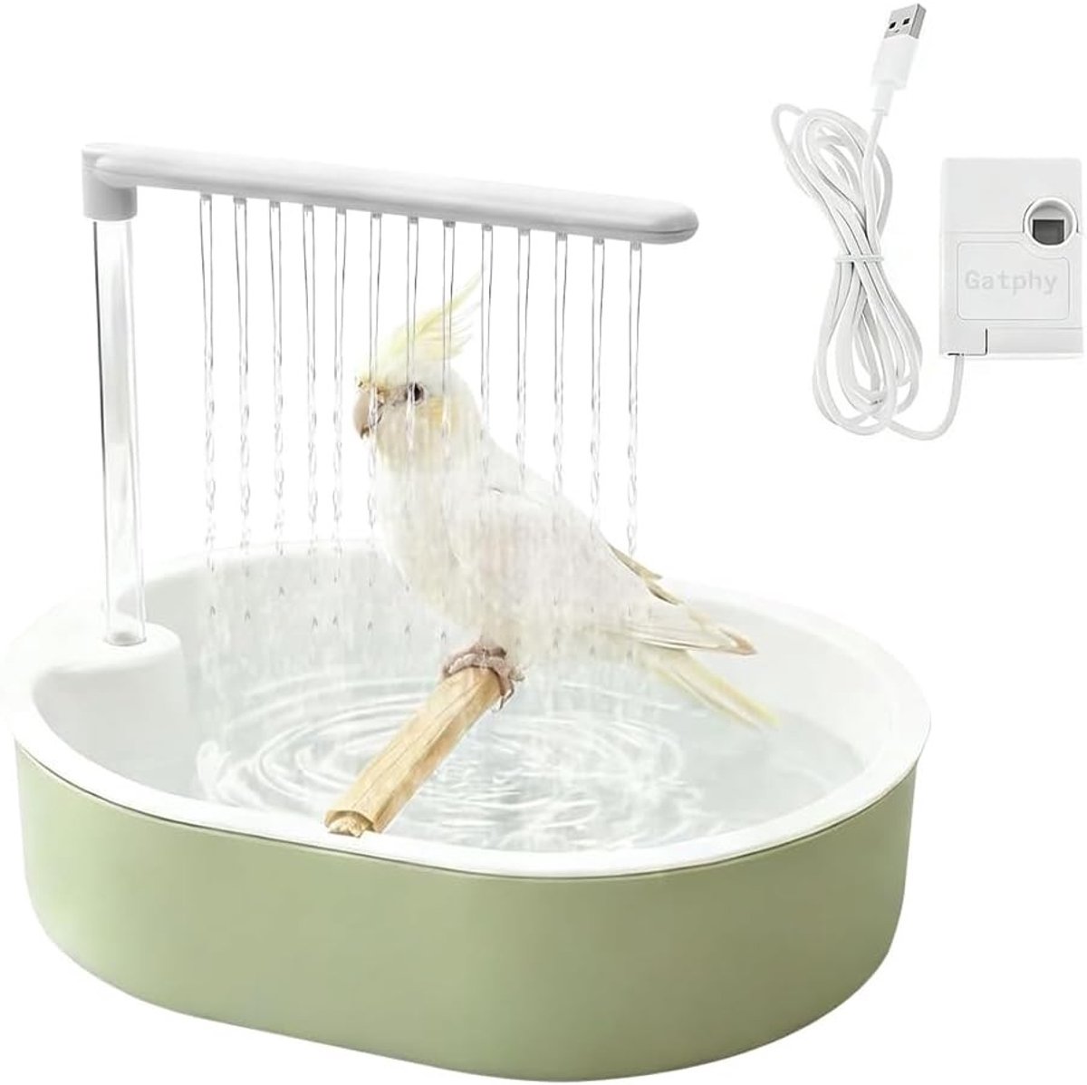 Automatische Vogelbad voor Papegaaien en Vrienden, Ideaal voor Cockatiels en Duiven, Dierlijke Verzorging en Hygiëne