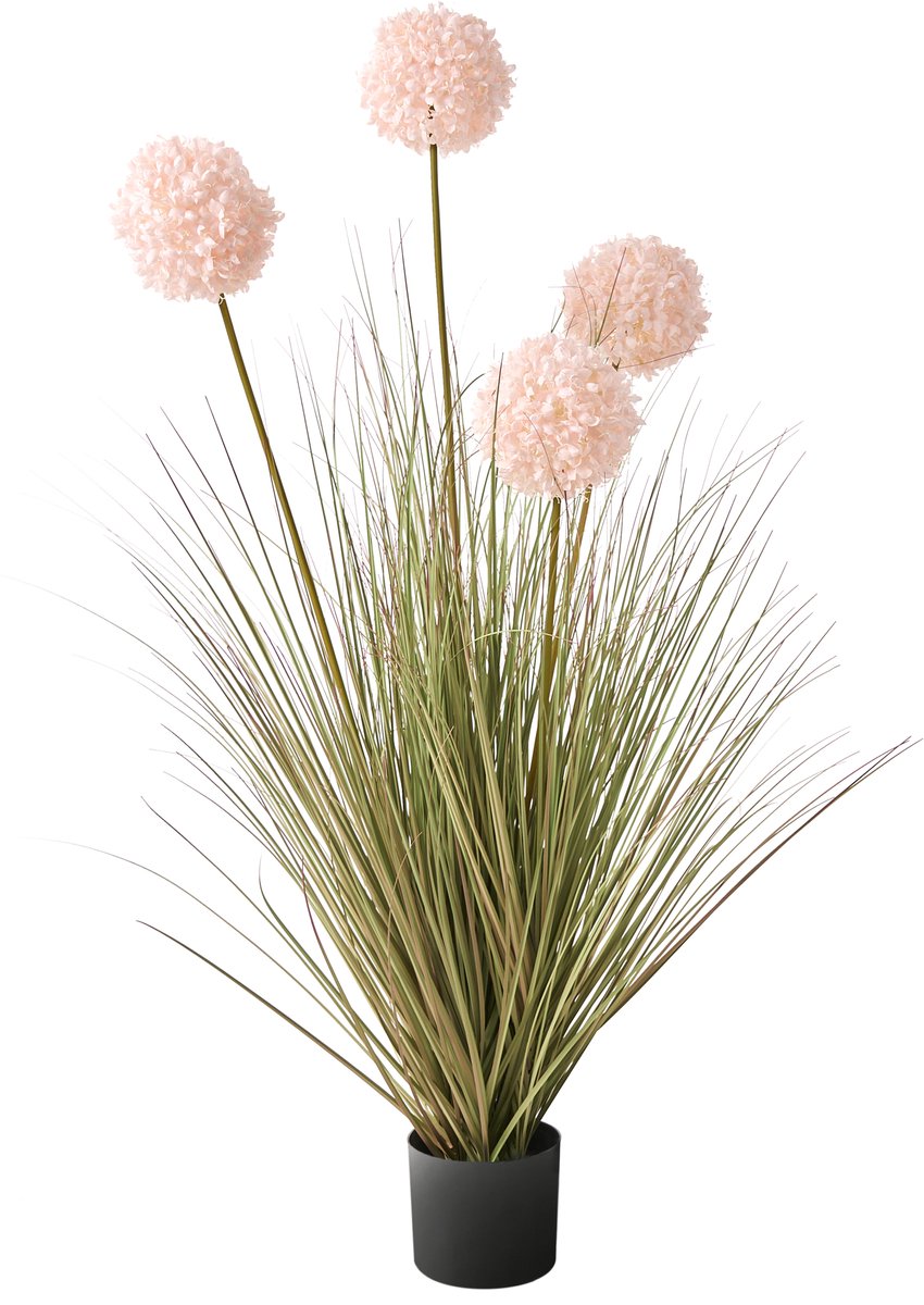 SNOWBALL BUSH - Kunstplant - Groen/Roze - 120 cm - Synthetisch