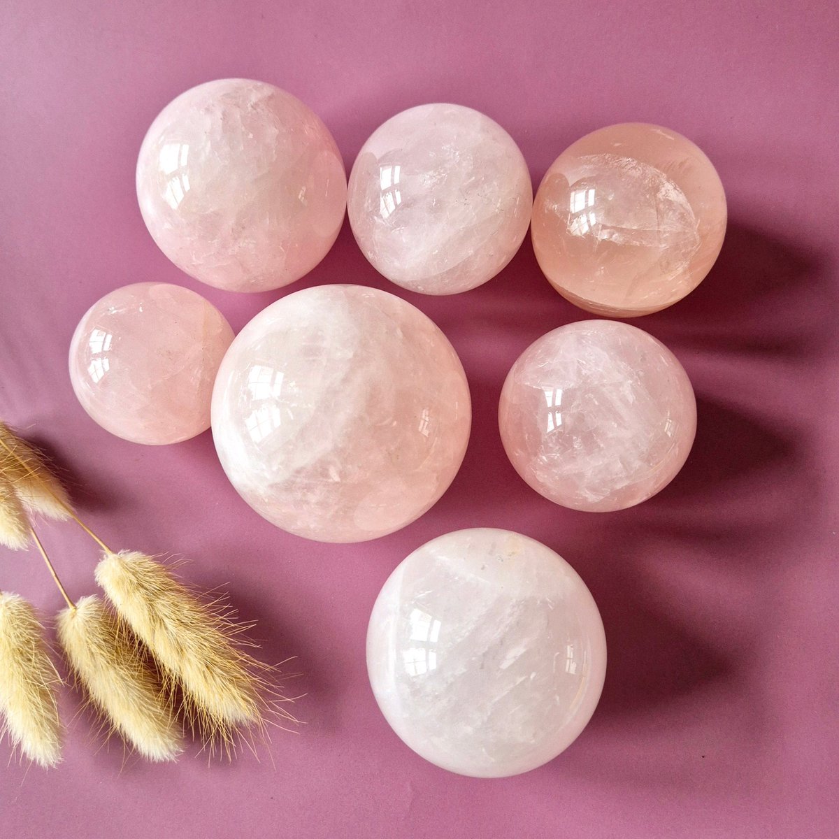 Rozenkwarts Edelsteen Bol 50mm-85mm Rose Quartz sphere