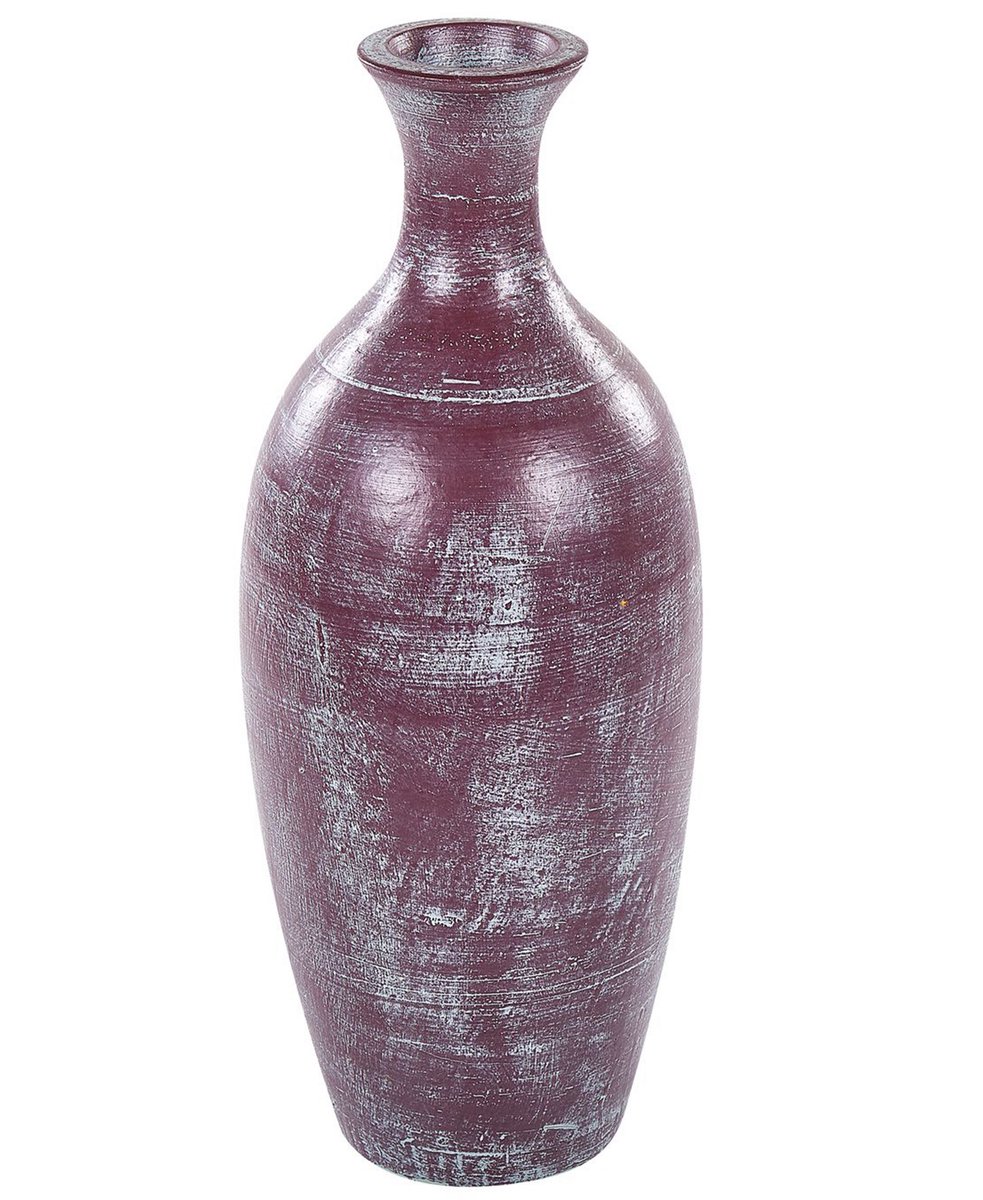Beliani KARDIA - Decoratieve vaas - Lichtblauw - Terracotta Bruin