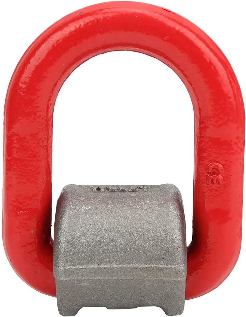Verstevigde Lasanker, D Ring Anker van Legeringsstaal voor Oppervlaktebevestiging, Bevestigingsringen voor Auto, Kraan en Boottrailer, Capaciteit tot 2 Ton (4410 lbs) en 14 mm Dikte