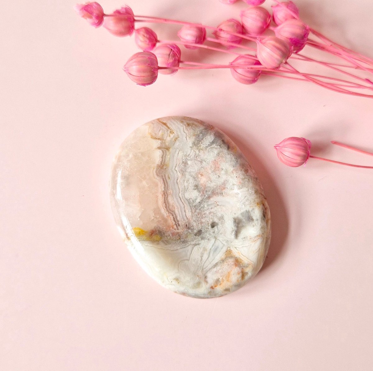 Crazy Agate Worry Stone – Duimsteen voor Rust en Balans