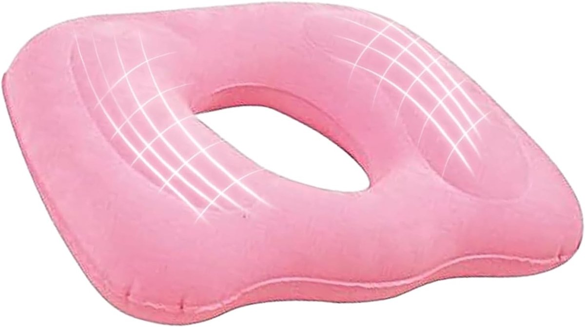 Orthopedisch Kussen voor Zitcomfort, Hemorroïden en Stuitbeenpijn, Verlicht Zwelling en Ongemak (Roze)