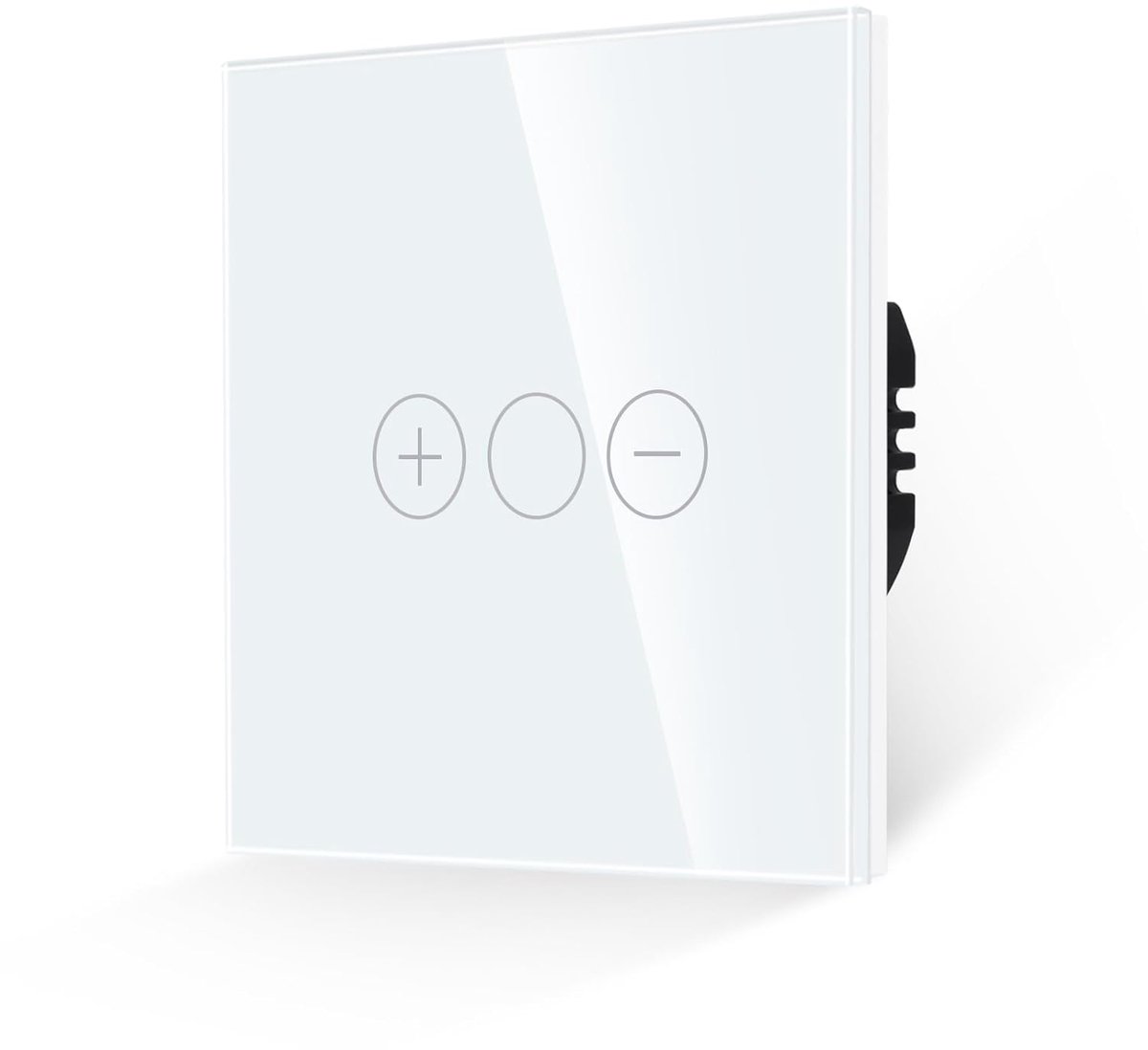 SnelShoppen - Dimmer Switch voor LED Verlichting - Touch Light Switch met Wit Tempered Glas en LED Achtergrondverlichting - Geen Neutraal Draad Nodig