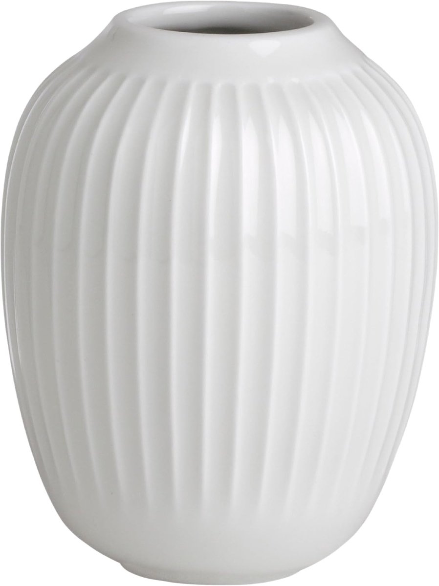 SnelShoppen - Hammershøi Vaas Wit 10.5 cm - Elegante Keramische Vaas voor Bloemen - Perfect voor Keuken, Woonkamer en Decoratie - Modern Design
